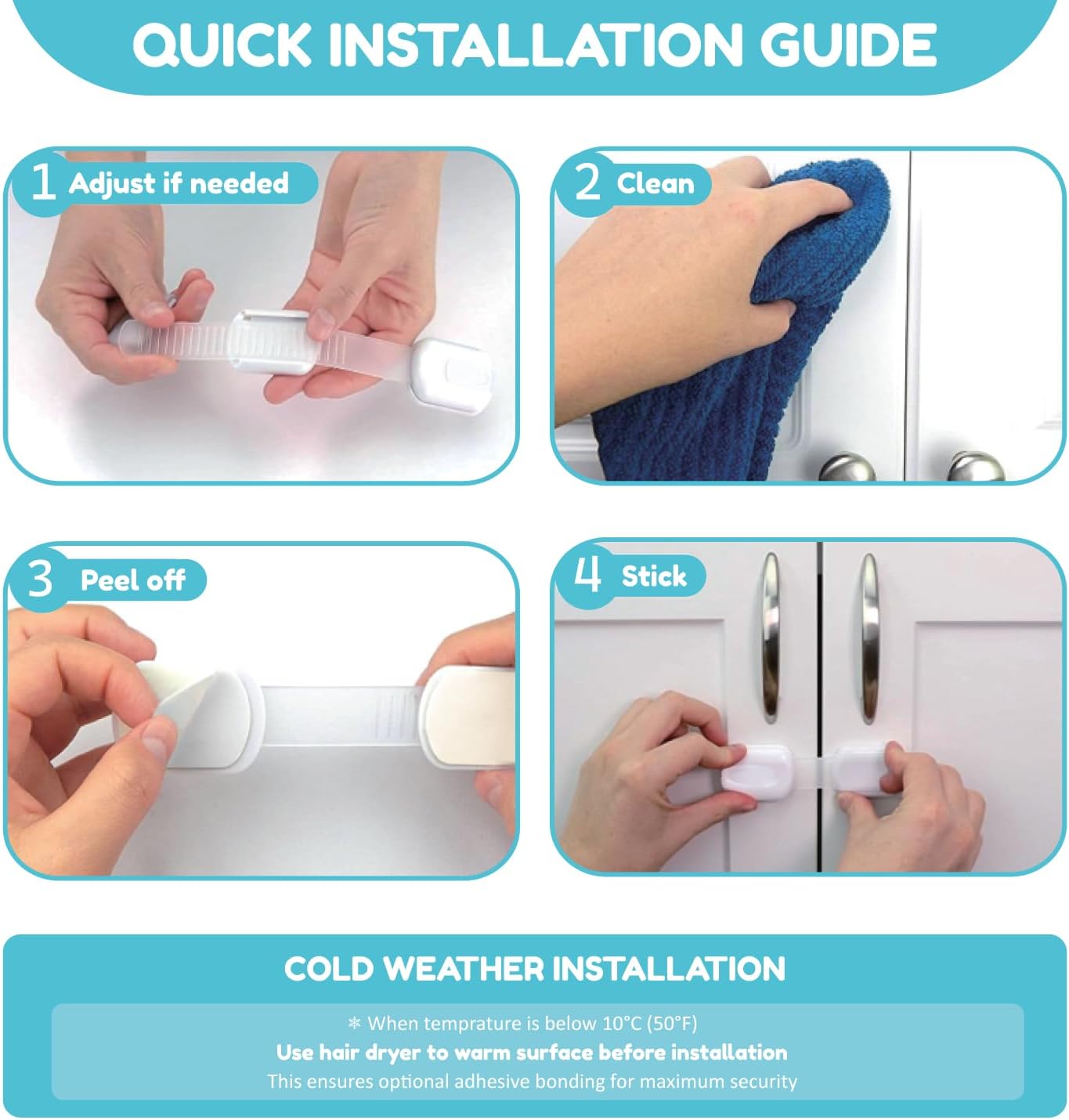 Thumbnail 6 de Ximogo child safety cupboard locks pack