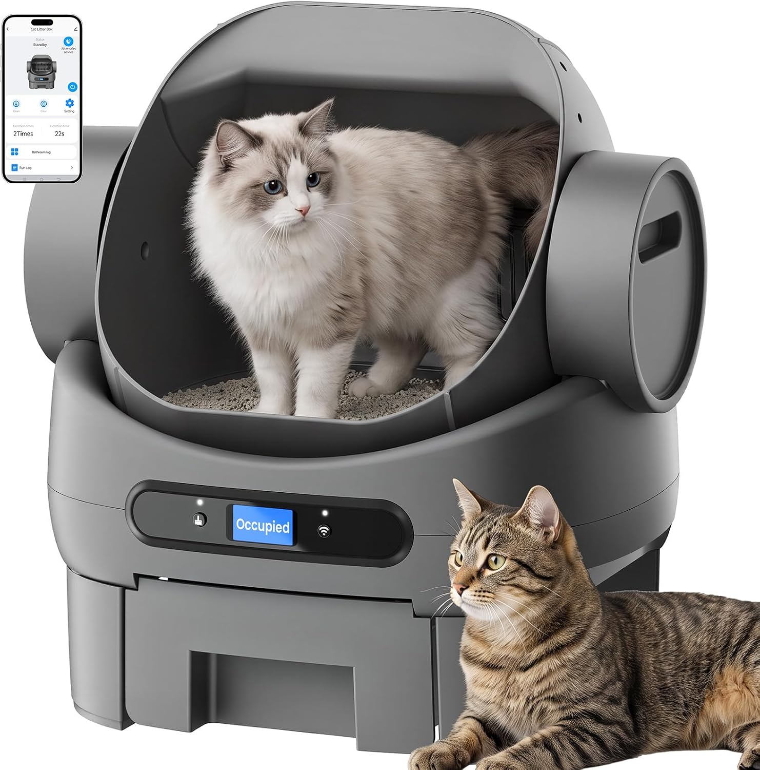 Detalle de Automatic Cat Litter Box with 10 Safety Sensors