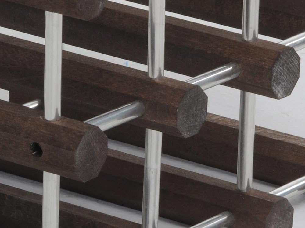 Thumbnail 4 de Foppapedretti Il Cantiniere Wenge'-Alluminio: sostegno modulare per 12 bottiglie in stile legno e alluminio