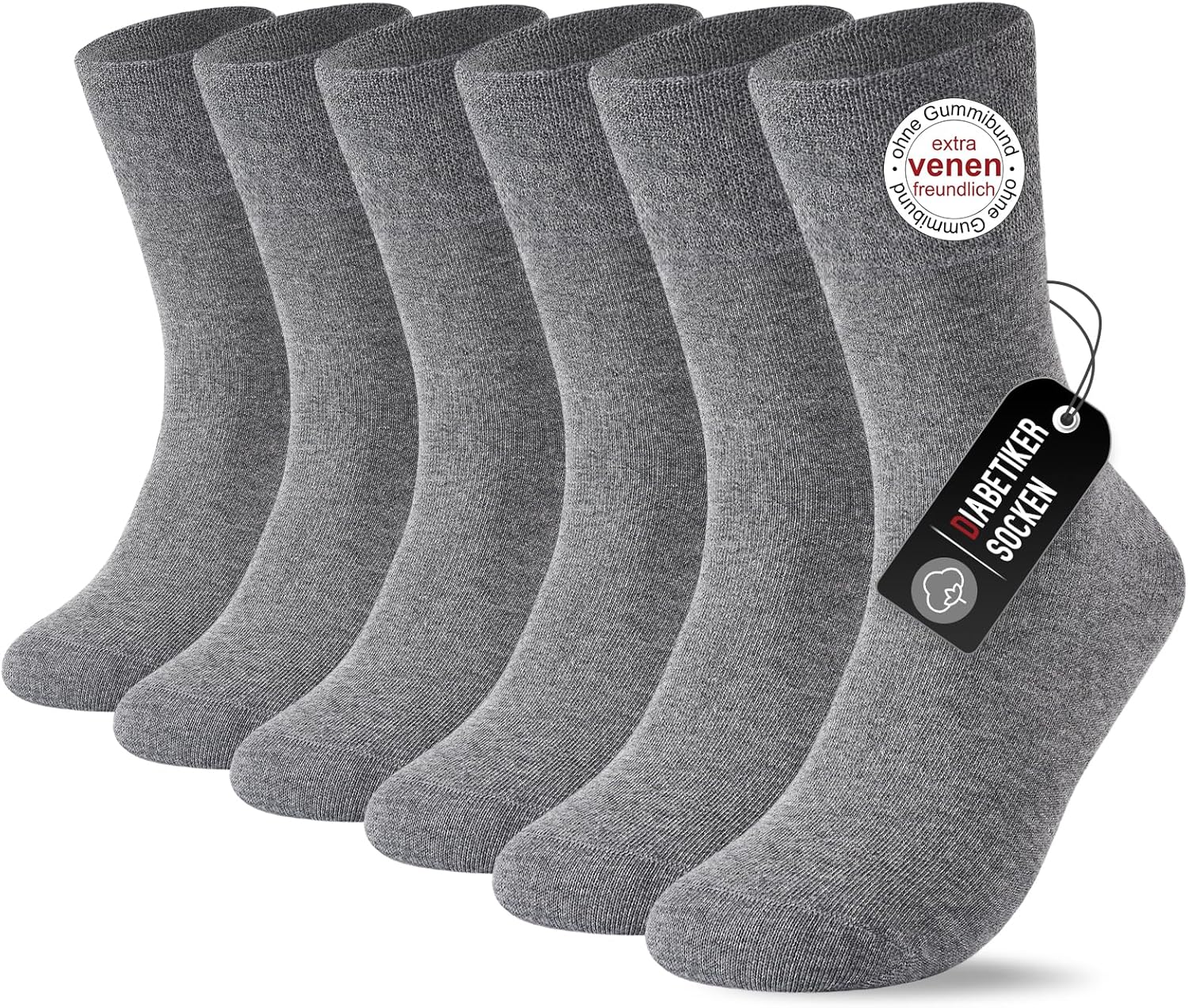 Detalle de SockWaddles Diabetikersocken 6 Paar ohne Naht