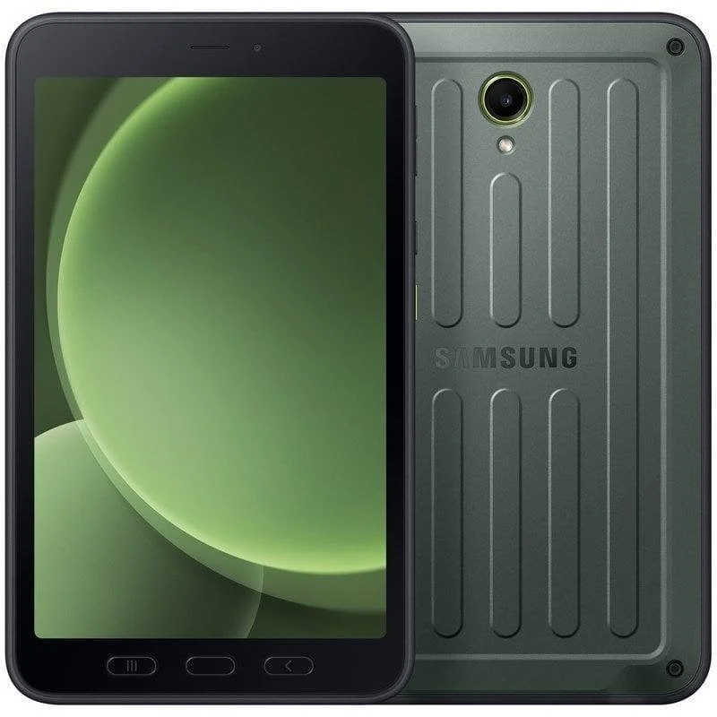 Detalle de Samsung Galaxy Tab Active5 8" 5G, 6GB/128GB, Verde – Resistencia MIL-STD-810H e IP68 con Stylus incluido