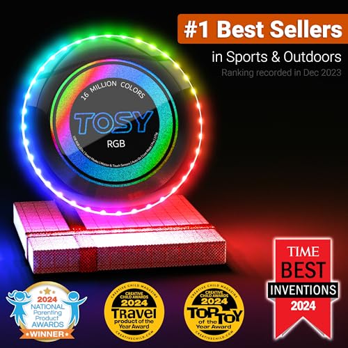 Thumbnail 1 de TOSY Flying Disc: 108 RGB LEDs, Smart Modes, and Waterproof Rechargeable Fun