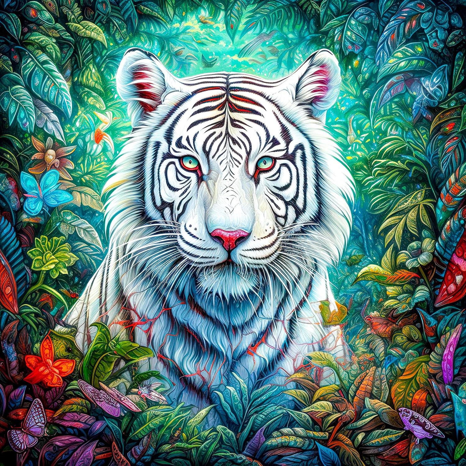 Detalle de HUADADA Jigsaw Puzzle 1024-piece White Tiger đź§©