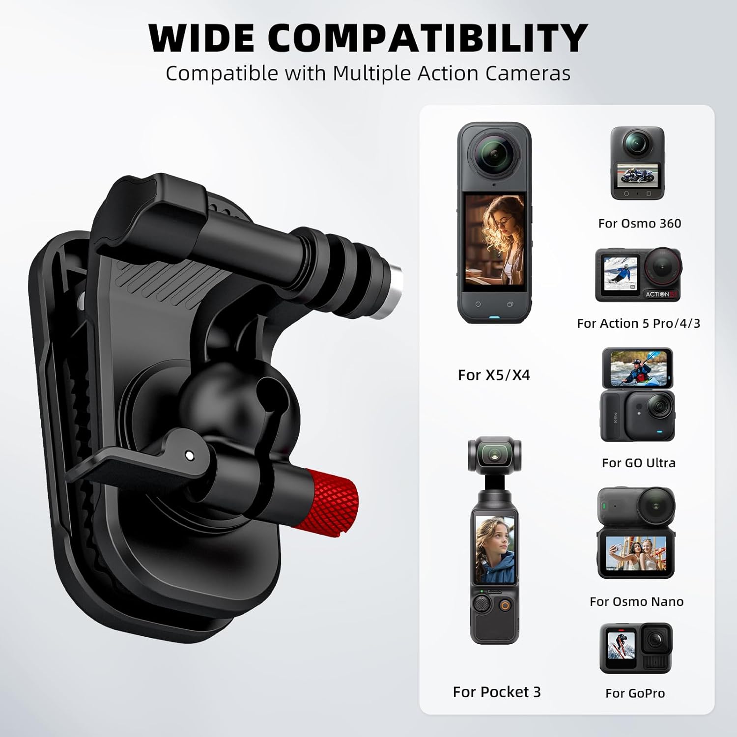 Detalle 2 de Backpack Clip Magnetic Mount for DJI Osmo Action and Action Cam Ecosystem