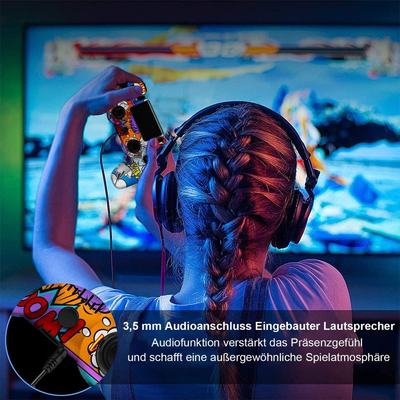 Detalle de Kinsi P4YXSB Gamepad: mando inalámbrico Bluetooth para PS4