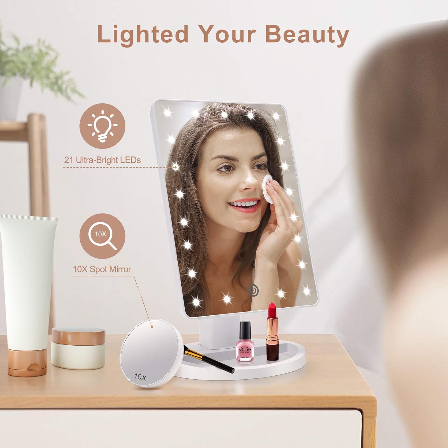 Thumbnail 5 de FASCINATE Makeup Vanity Mirror 10X magnification 💄