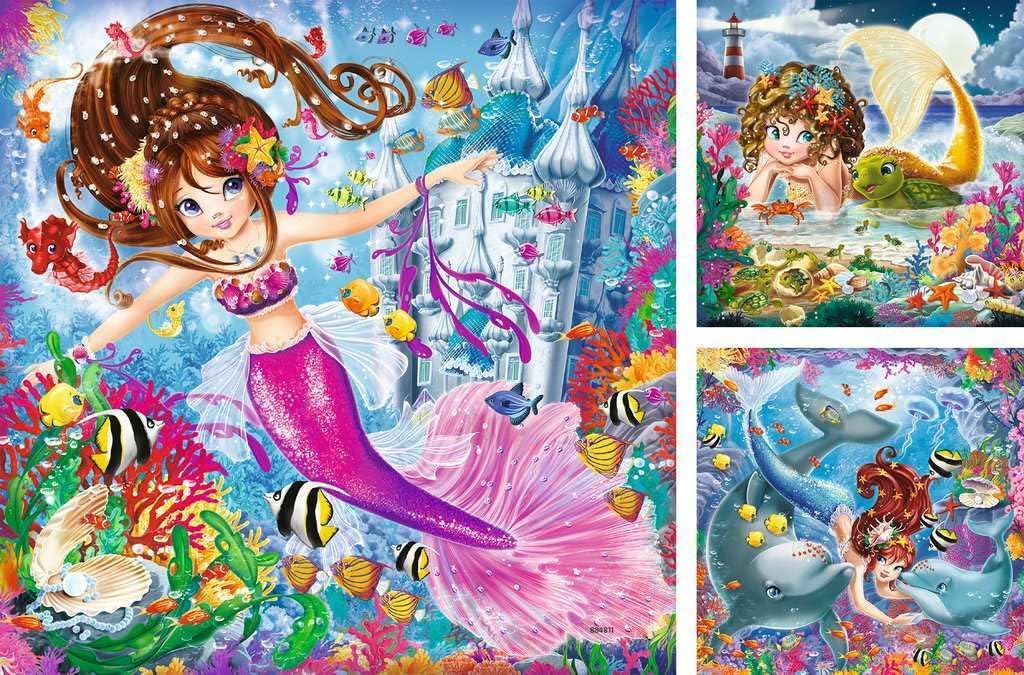 Detalle 2 de Ravensburger Incantevoli Sirene Puzzle 3x49 pezzi