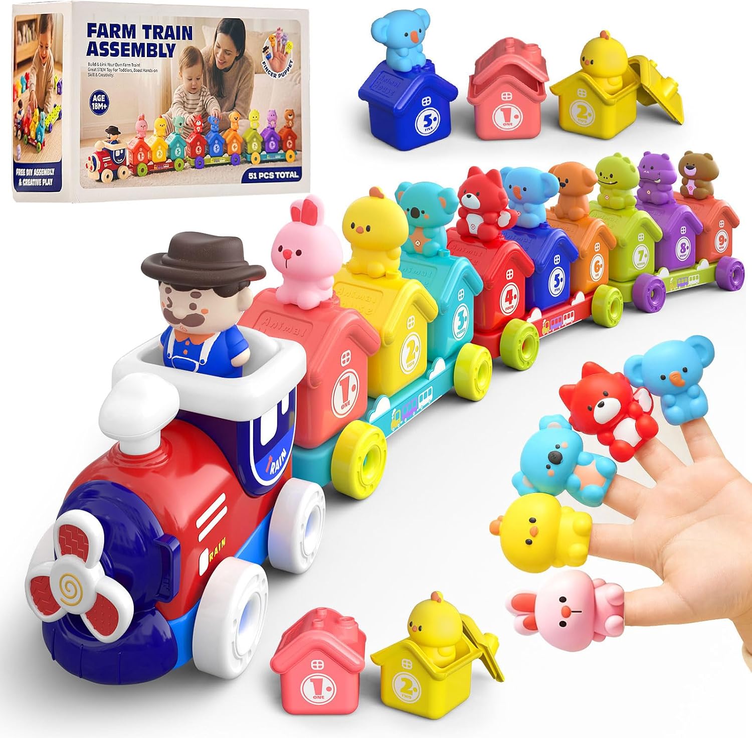 Detalle de Luoba Toddler Train Set