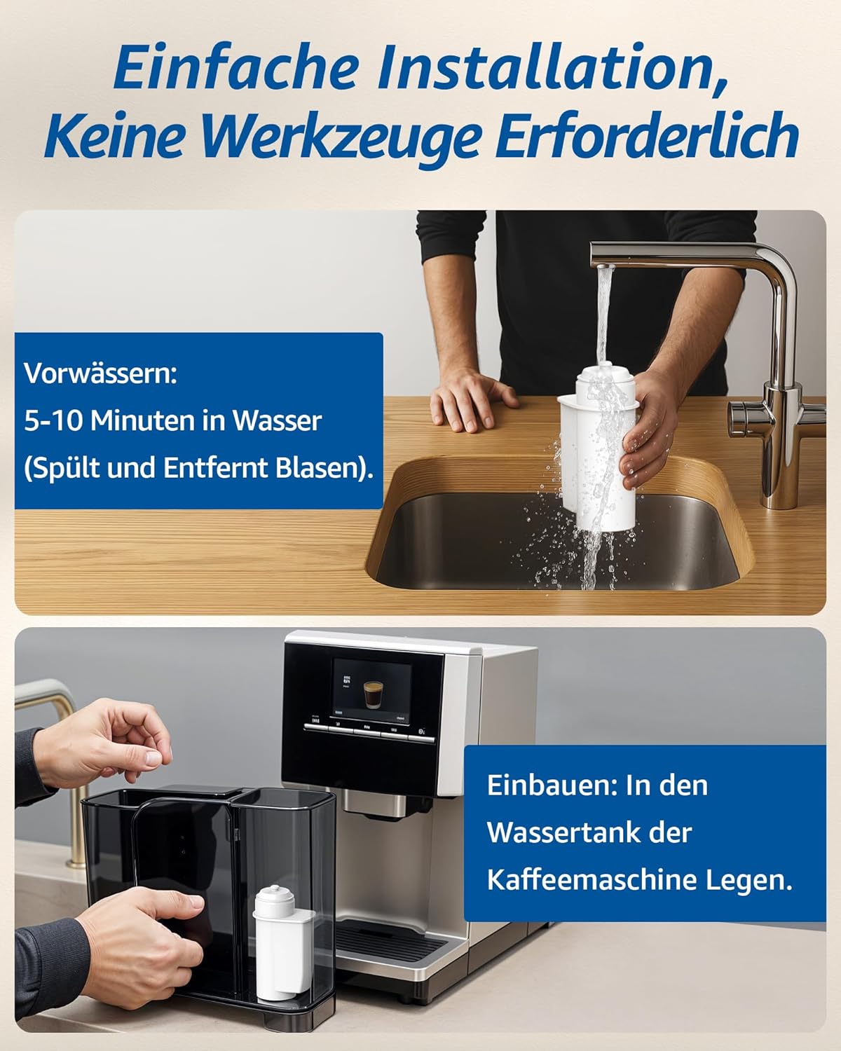 Thumbnail 6 de Maxblue Ersatzfilter für Siemens EQ6/EQ9 & viele weitere Modelle (nicht für Brita Intenza+) – TZ70003/TCZ7003 kompatibel