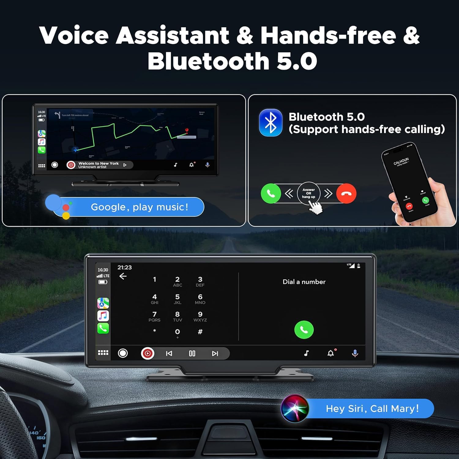Thumbnail 4 de LAMTTO 9.26" Wireless CarPlay & Android Auto 9.26"