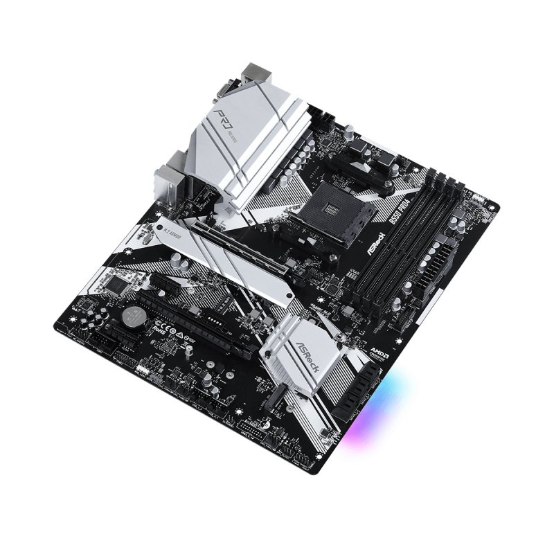 Detalle 2 de ASRock B550 PRO4: placa base AMD AM4 para sistemas moderados con buenas opciones de expansión