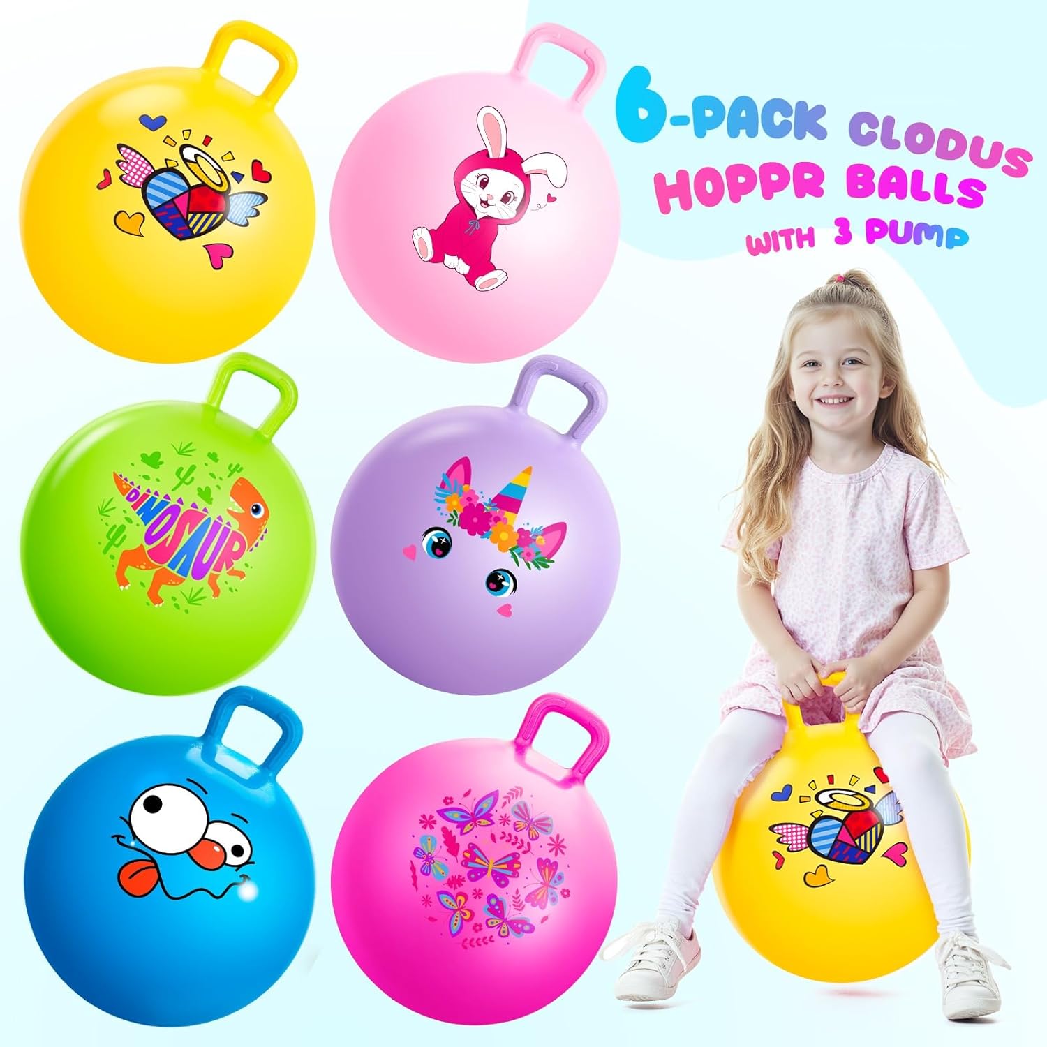 Thumbnail 2 de INPODAK 2er-Set Weihnachts- Hüpfball (45 cm) für Kinder 3–8 Jahre, rutschfest, bis 100 kg belastbar