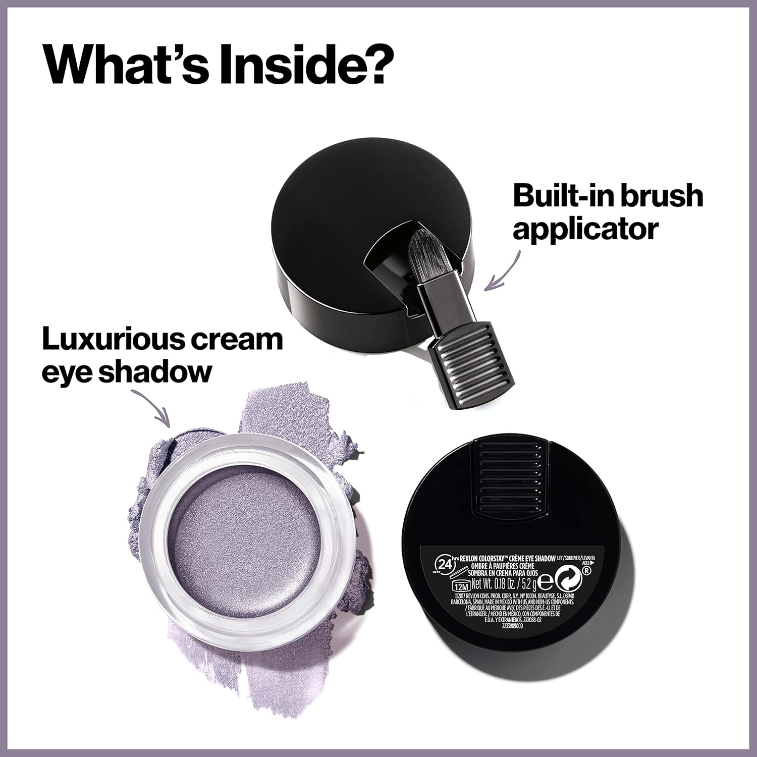 Detalle de Revlon ColorStay Creme-Lidschatten Schokolade 720 – langanhaltender, wasserfester Lidschatten mit integriertem Pinsel