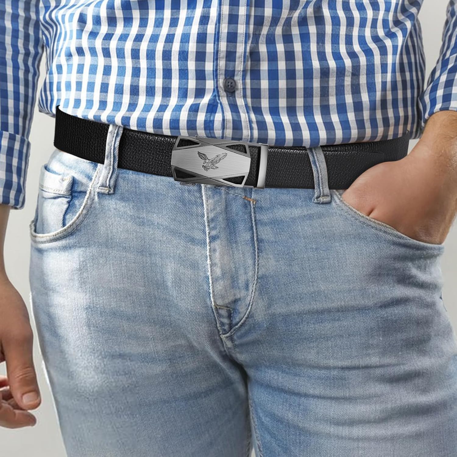 Detalle de ITIEZY Ceinture Homme Cuir 35 mm