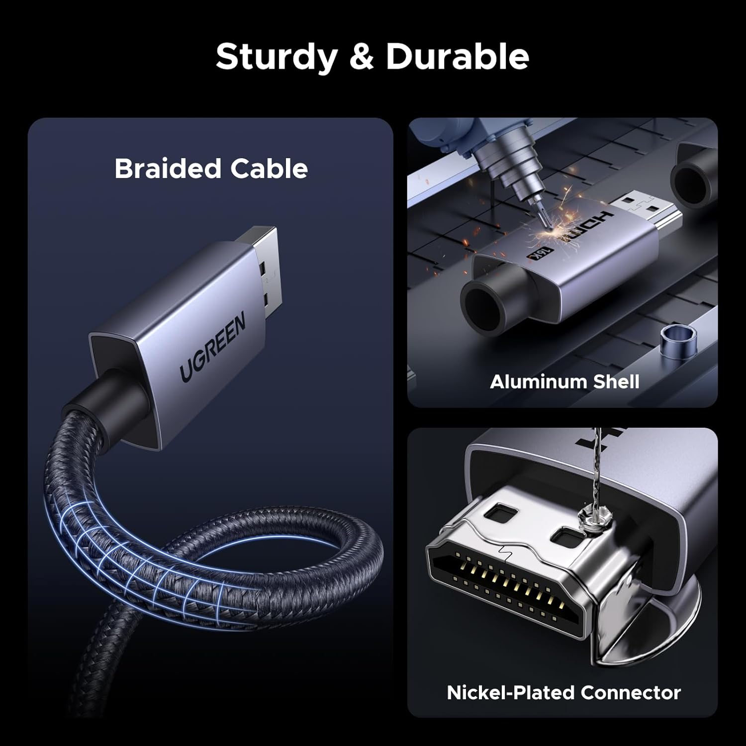 Thumbnail 6 de UGREEN 16K HDMI 2.2 – Câble Ultra Haute Vitesse 96 Gbps, 2 m