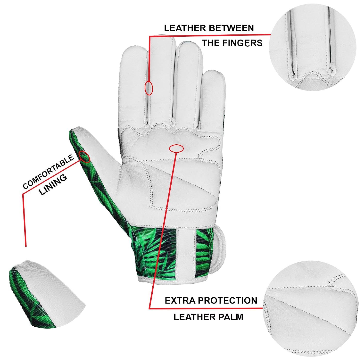 Thumbnail 5 de Leather Gardening Gloves Goatskin for Gardeners, Thorn Proof Short Length L