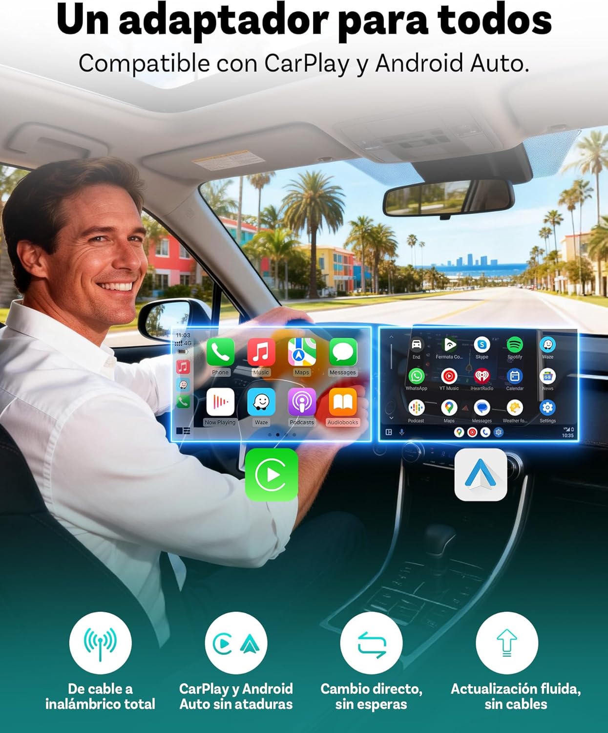 Thumbnail 1 de Ottocast Mini Pico adaptador CarPlay 2 en 1