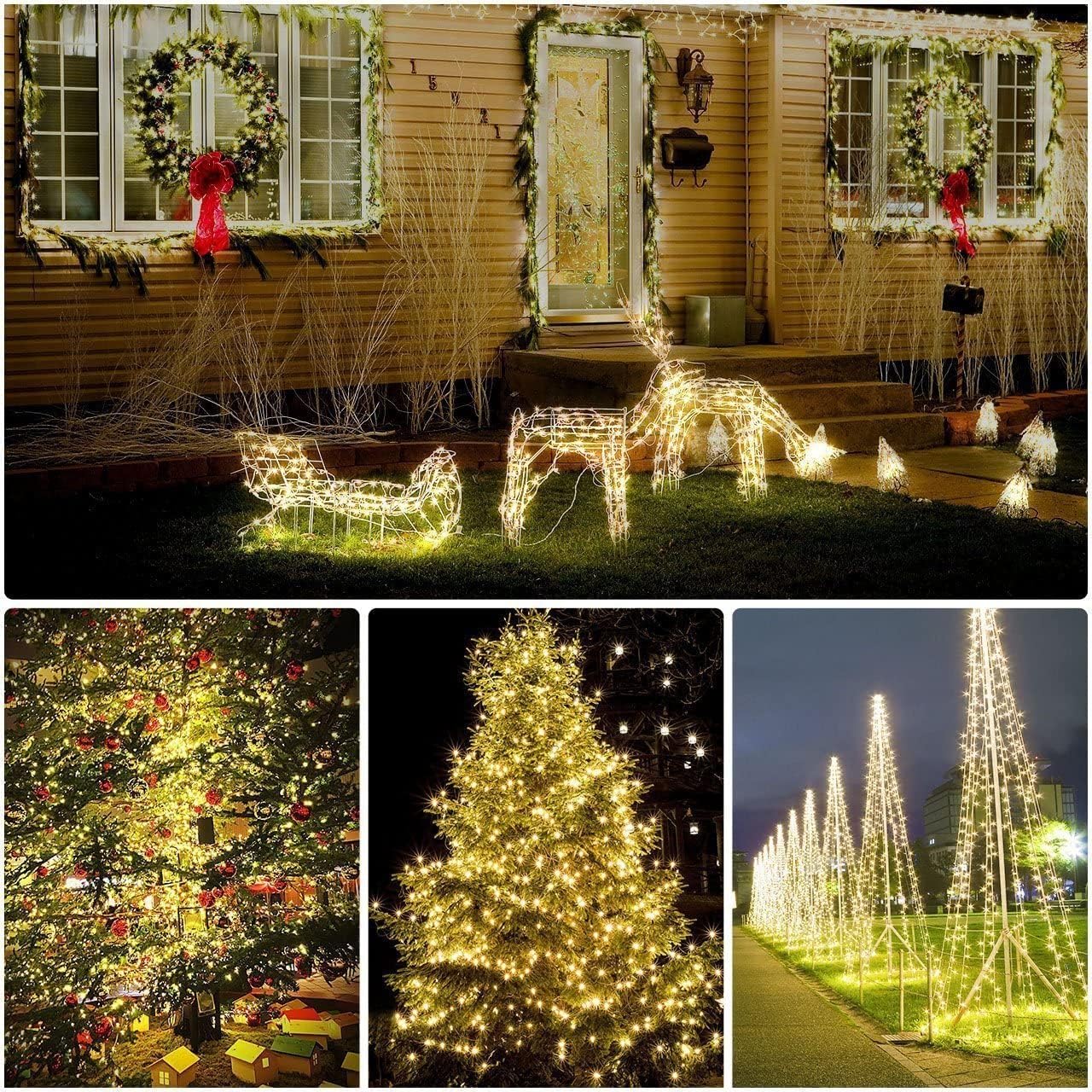 Thumbnail 4 de BOLWEO Solar Lights Outdoor Garden 5M Copper Wire 50 LED with 8 Modes