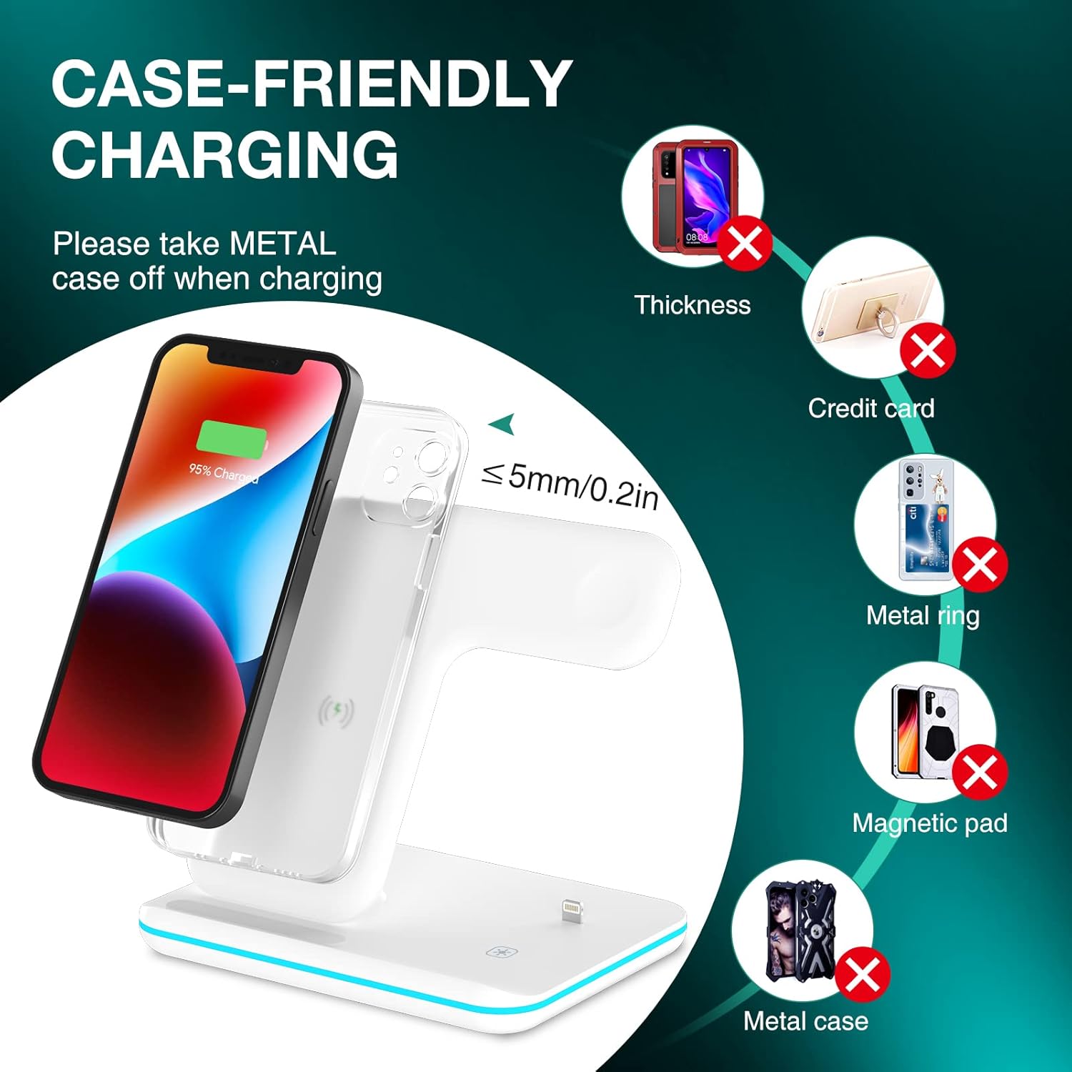 Detalle 1 de 3 in 1 Wireless Charging Station