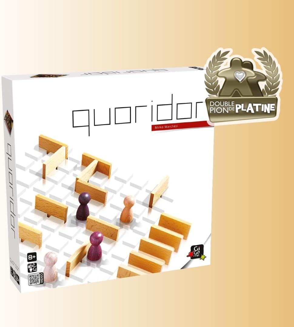 Detalle 2 de Gigamic Quoridor Classic FR – drewniana gra planszowa dla 2–4 graczy