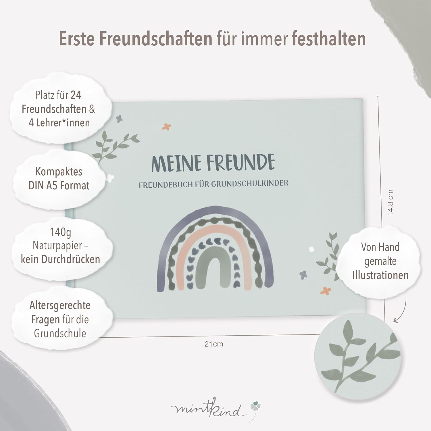 Detalle 2 de mintkind Meine Schulfreunde Freundebuch