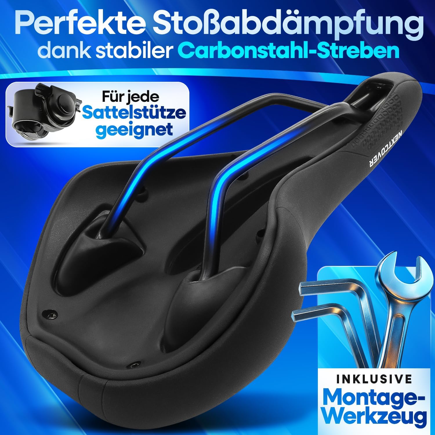 Detalle de NEXTCOVER Fahrradsattel Memory Foam 3.0
