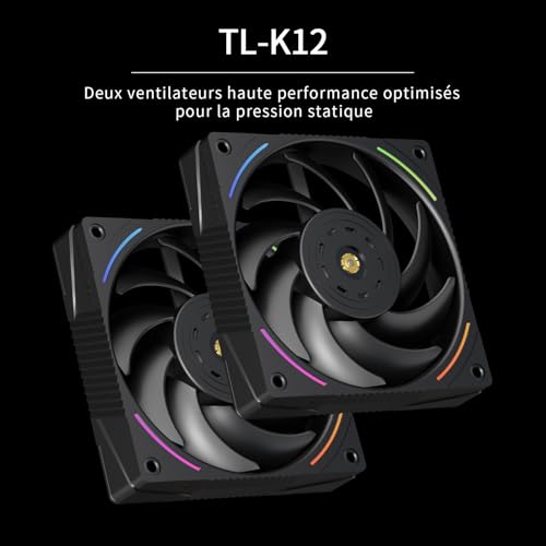Detalle de TR Phantom Spirit 120 Digitaler EVO CPU-Kühler: refroidissement avec écran numérique pour AM4/AM5 et sockets Intel