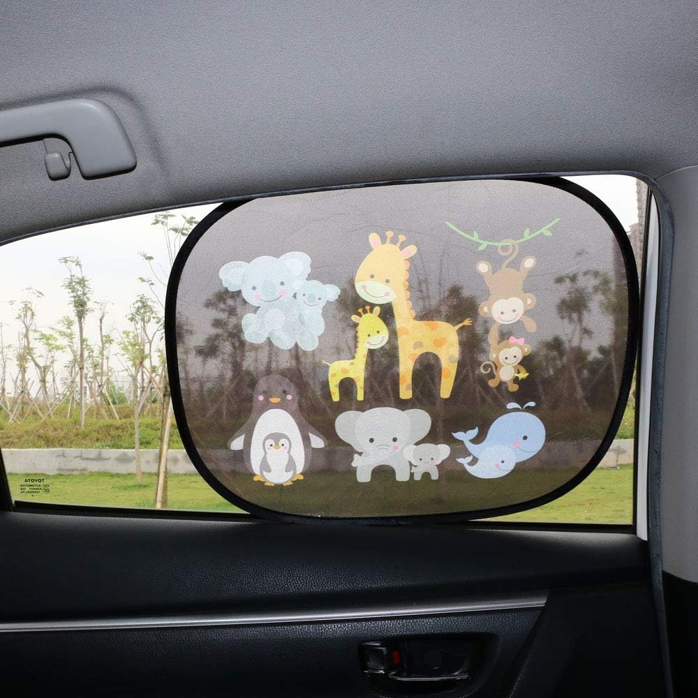 Thumbnail 3 de URAQT Car Sun Shade for Baby Kids (2-Pack) – UV Protection Window Visors, 44x36 cm, Fits Most Vehicles