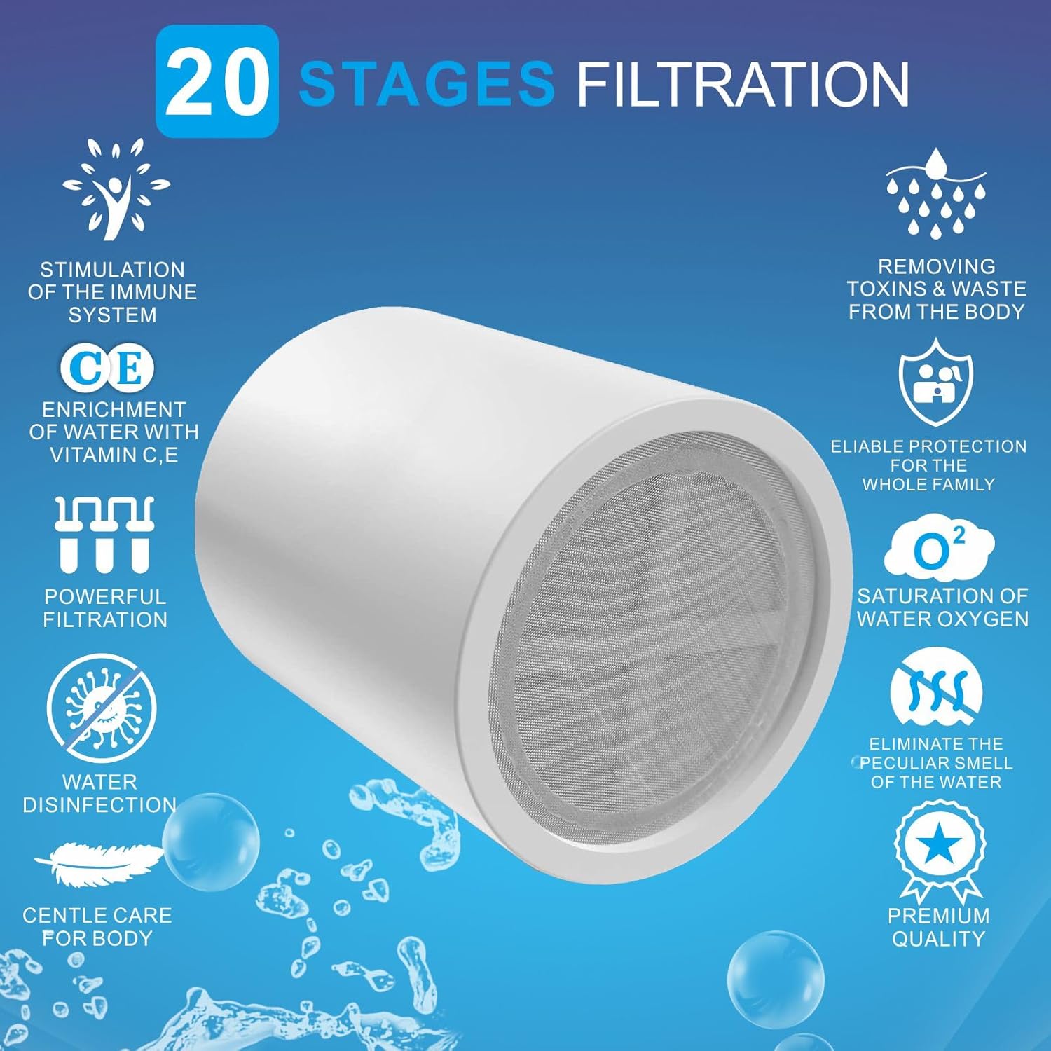 Thumbnail 6 de Eolax High Pressure Rain Shower Head – 6 Inch Round Fixed Shower with Swivel Ball, Chrome Finish