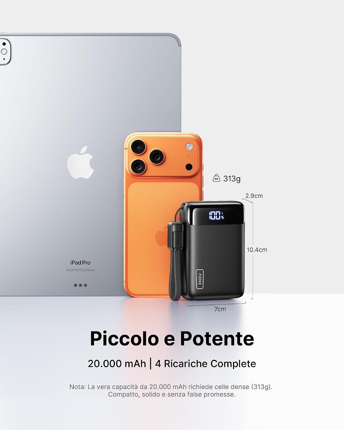 Detalle 2 de INIU Power Bank Ultrapiccolo 20000mAh 22,5W