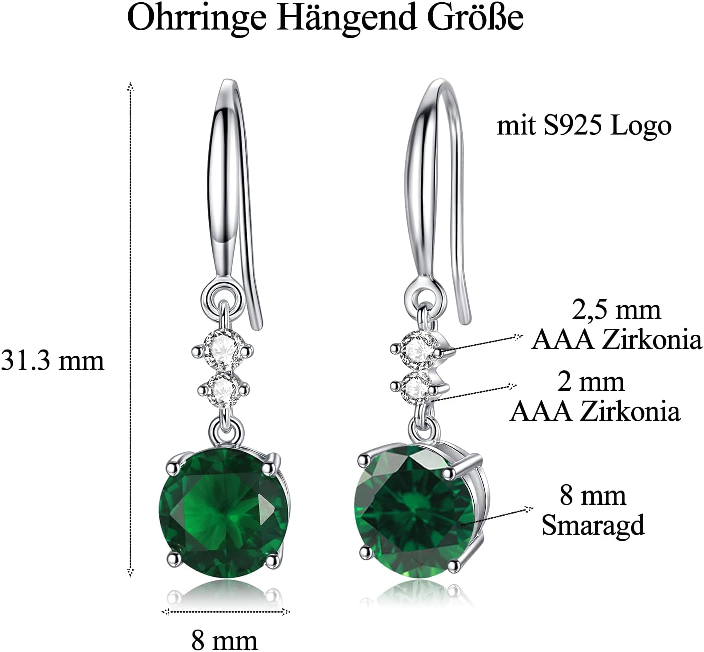 Thumbnail 4 de Ohrringe Silber 925 HĂ€ngend 31,3 mm đ