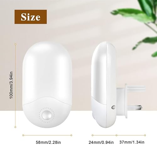 Thumbnail 6 de Detake 2 Pack Night Light Plug in Walls with Dusk to Dawn Sensor (0.5W) – UK Plug