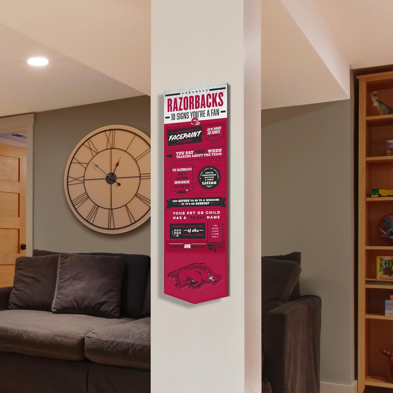 Thumbnail 1 de YouTheFan Officially-Licensed NCAA 6x19 Top 10 Signs Banner (3D wall decor, humor sports fan phrases)