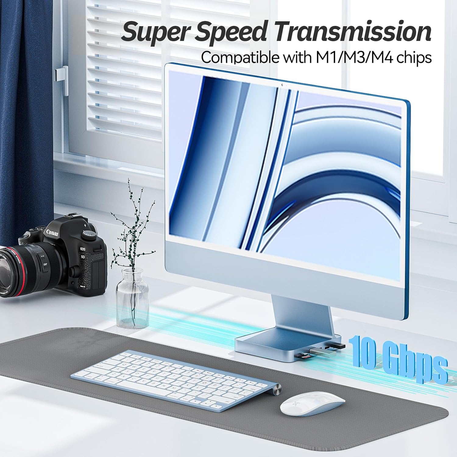 Detalle 1 de Minisopuru Hub USB C per iMac 24 10 Gbps