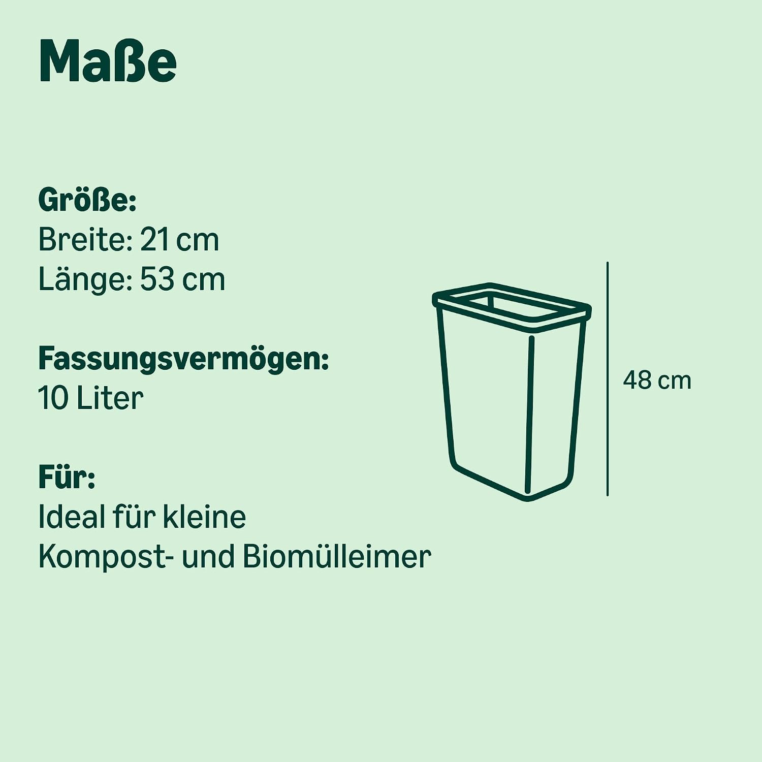 Detalle de by Amazon Kompostierbarer Müllsack für den Abfallbehälter – Bindegriff, 20 x 10 Liter