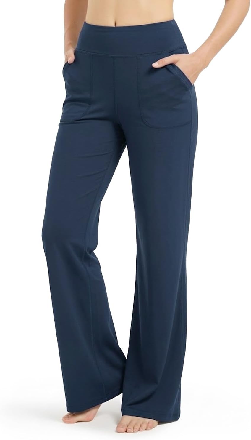 Detalle de Zylioo Tall Women Flared Leggings (Extra Long Boot Cut Yoga Pants) with Pockets