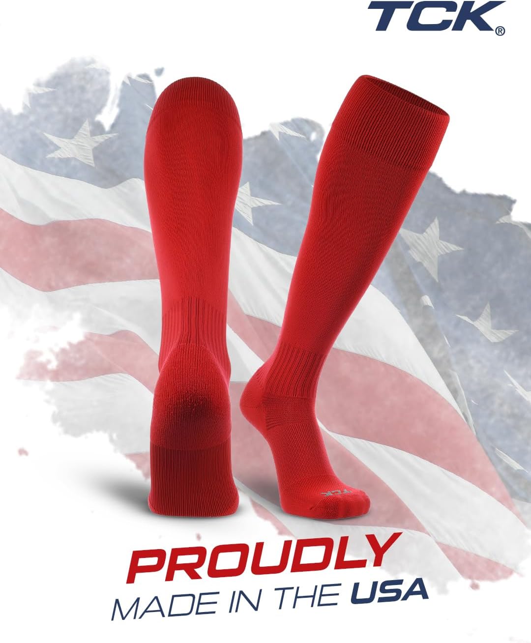 Detalle 2 de TCK Finale Knee-High Soccer Socks, Stretch Fit for Shin Guards, Made in USA