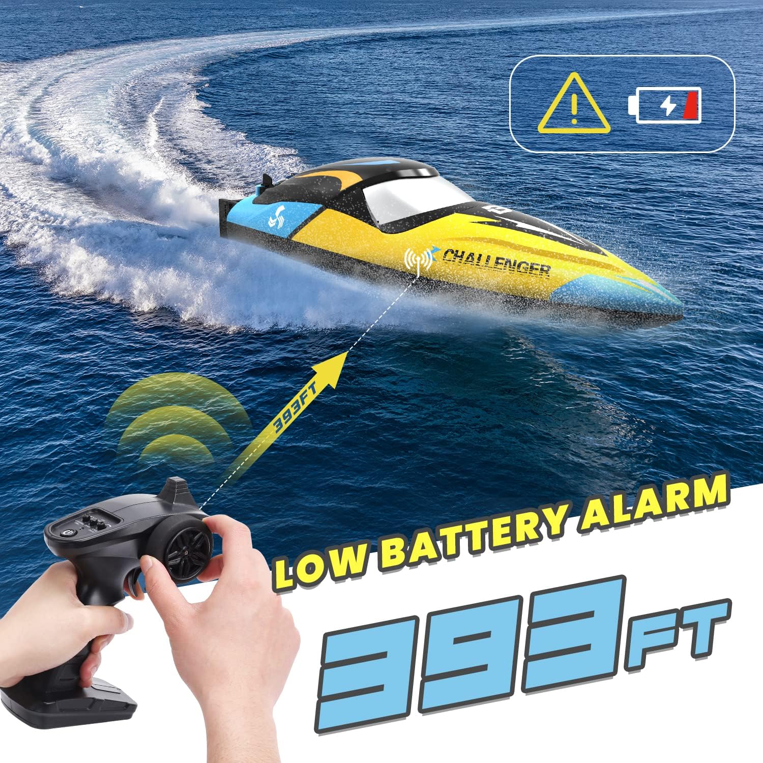Thumbnail 5 de DEERC ferngesteuerte Boote mit Bürstenlosem Motor 2212 30 km/h