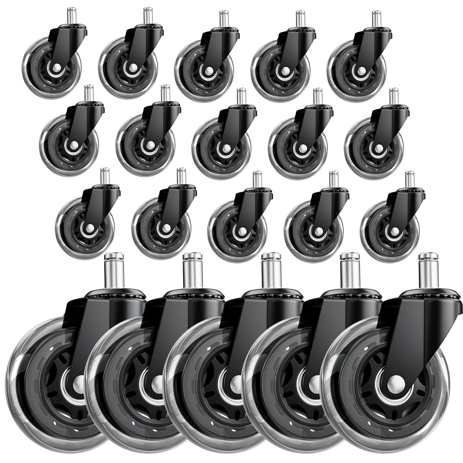 Detalle de CLOATFET Office Chair Wheels, 3-Inch