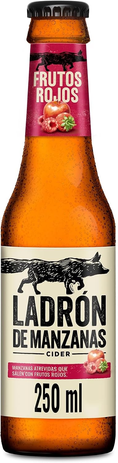 Detalle de Ladrón de Manzanas Frutos Rojos Cider 24 Botellas 🍎