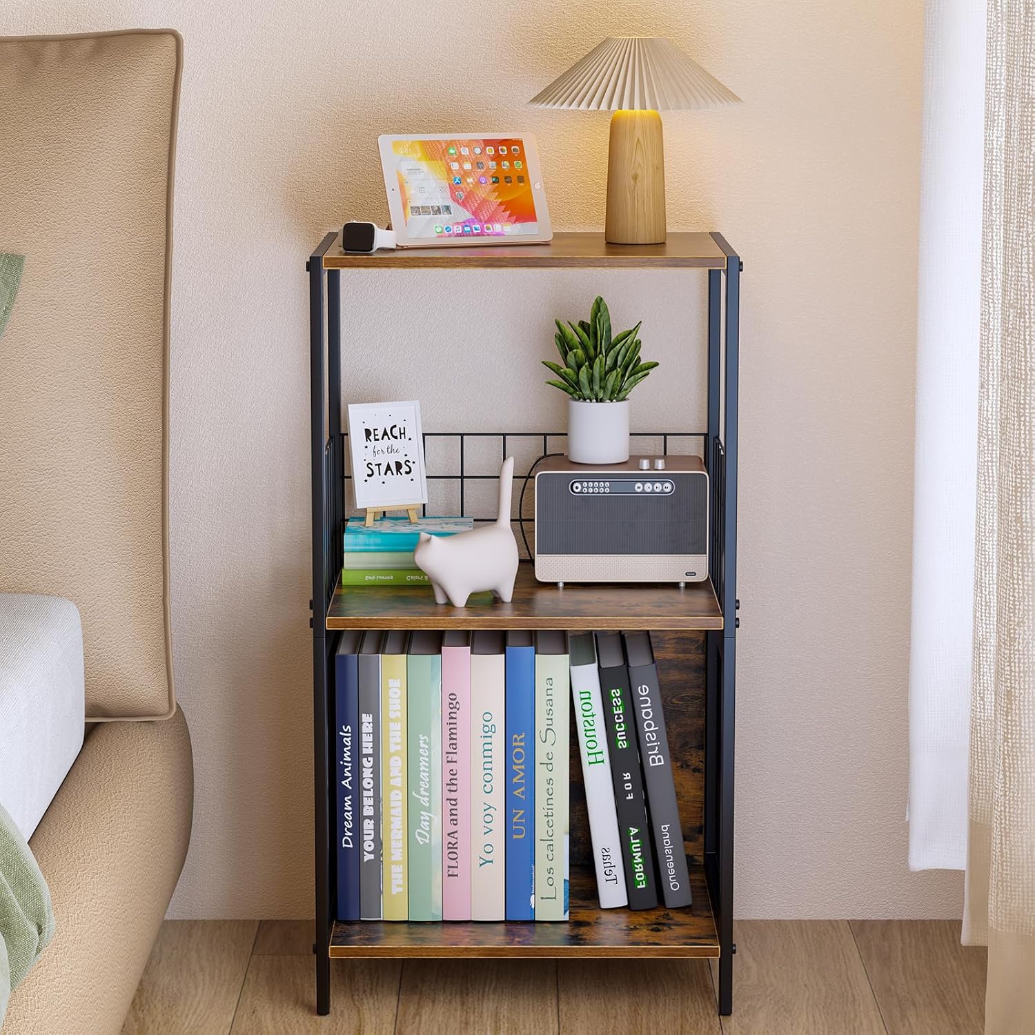 Thumbnail 4 de Huhote Record Player Stand 3-tier vinyl storage ๐