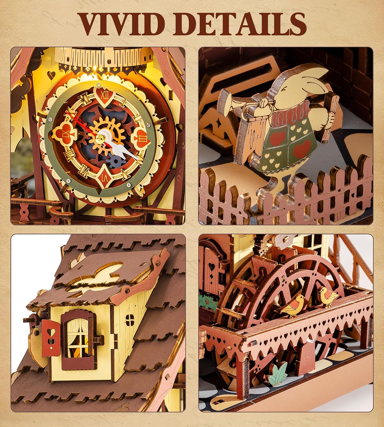 Thumbnail 3 de ROKR Cuckoo Clock: 3D Wood Puzzle Kit