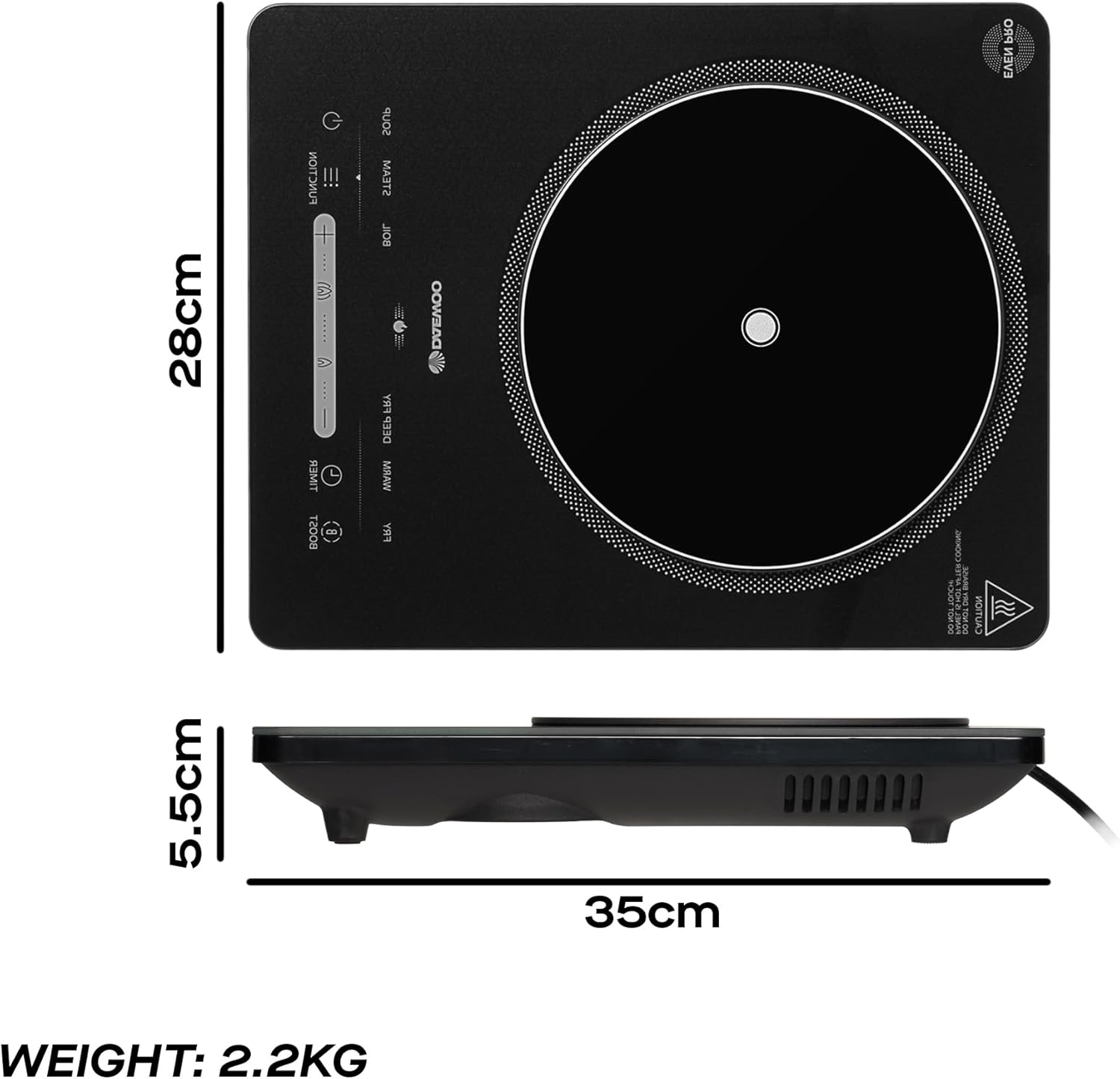 Thumbnail 5 de Daewoo 2200W Portable Single Induction Hob