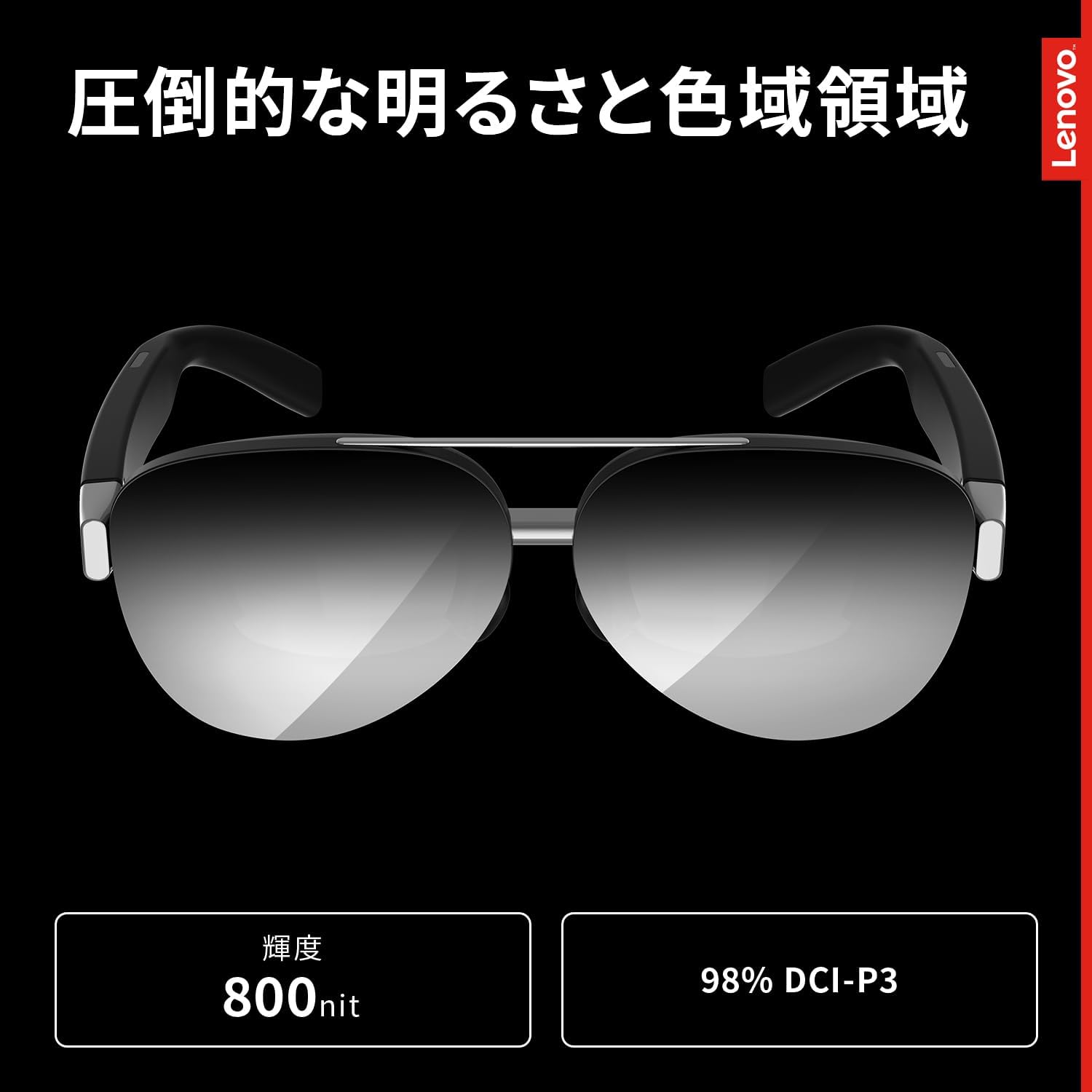 Detalle 1 de Lenovo Legion Glasses Gen 2 GY21R09341 ウェアラブルモニター 0.6型マイクロOLED・120Hz
