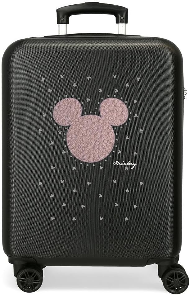 Detalle de Joumma Bags Mickey Studs: valigia da cabina in ABS 38 x 55 x 20 cm, 35 L, ruote multidirezionali