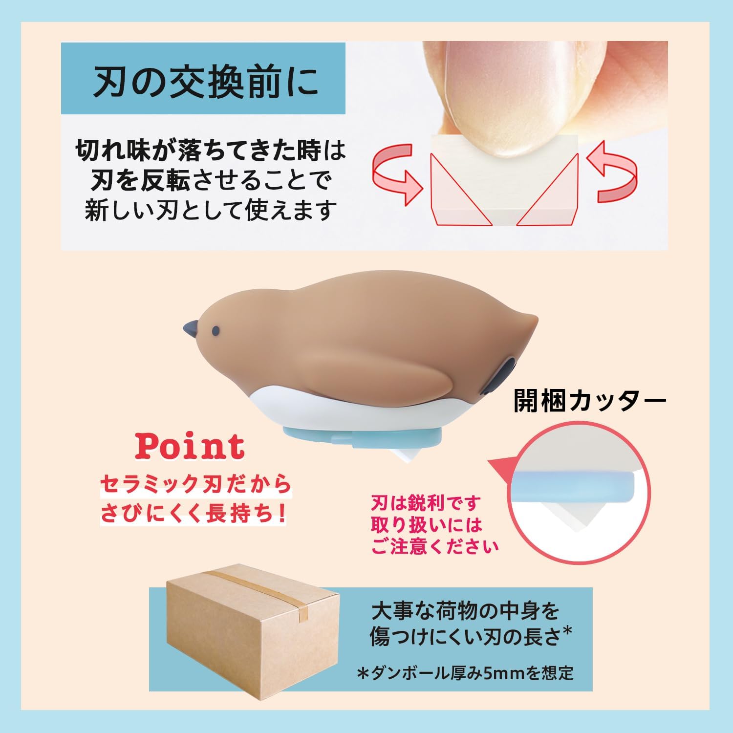 Detalle de プラス BC-021H PICO FRIENDS専用 ダンボールカッター替刃 セラミック刃 2個入
