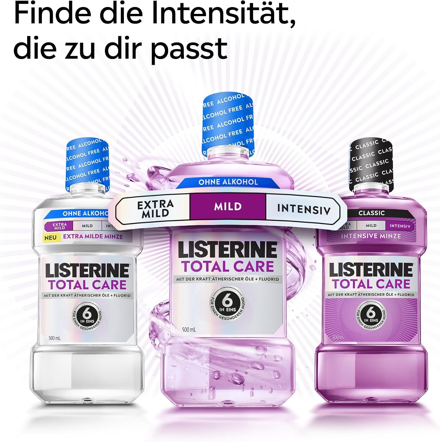 Detalle de LISTERINE Total Care Mundspülung 6×500 ml für Kariesschutz 🦷