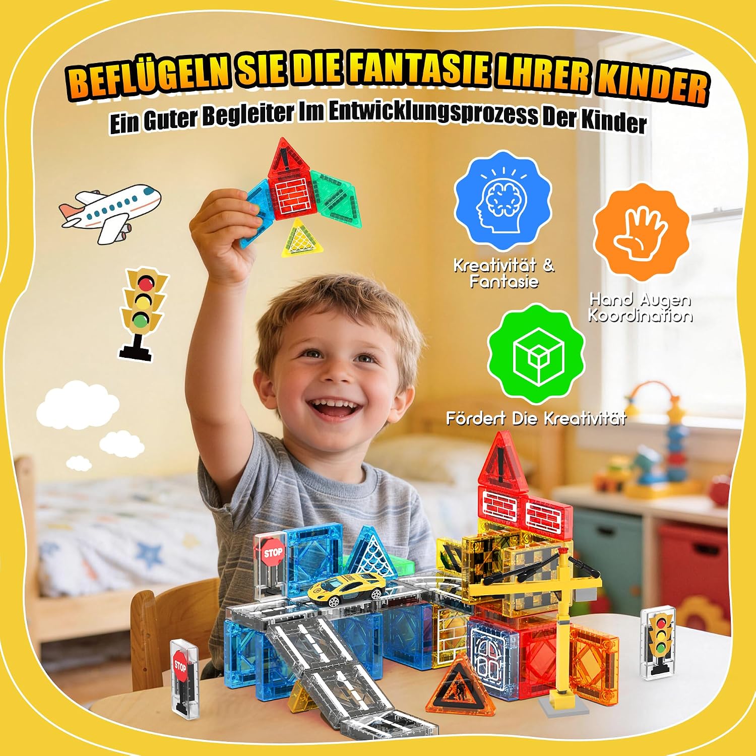 Thumbnail 1 de iKidiki Mini Magnetische Bausteine Reiseset – kompakt für Kinder von 3–8 Jahren