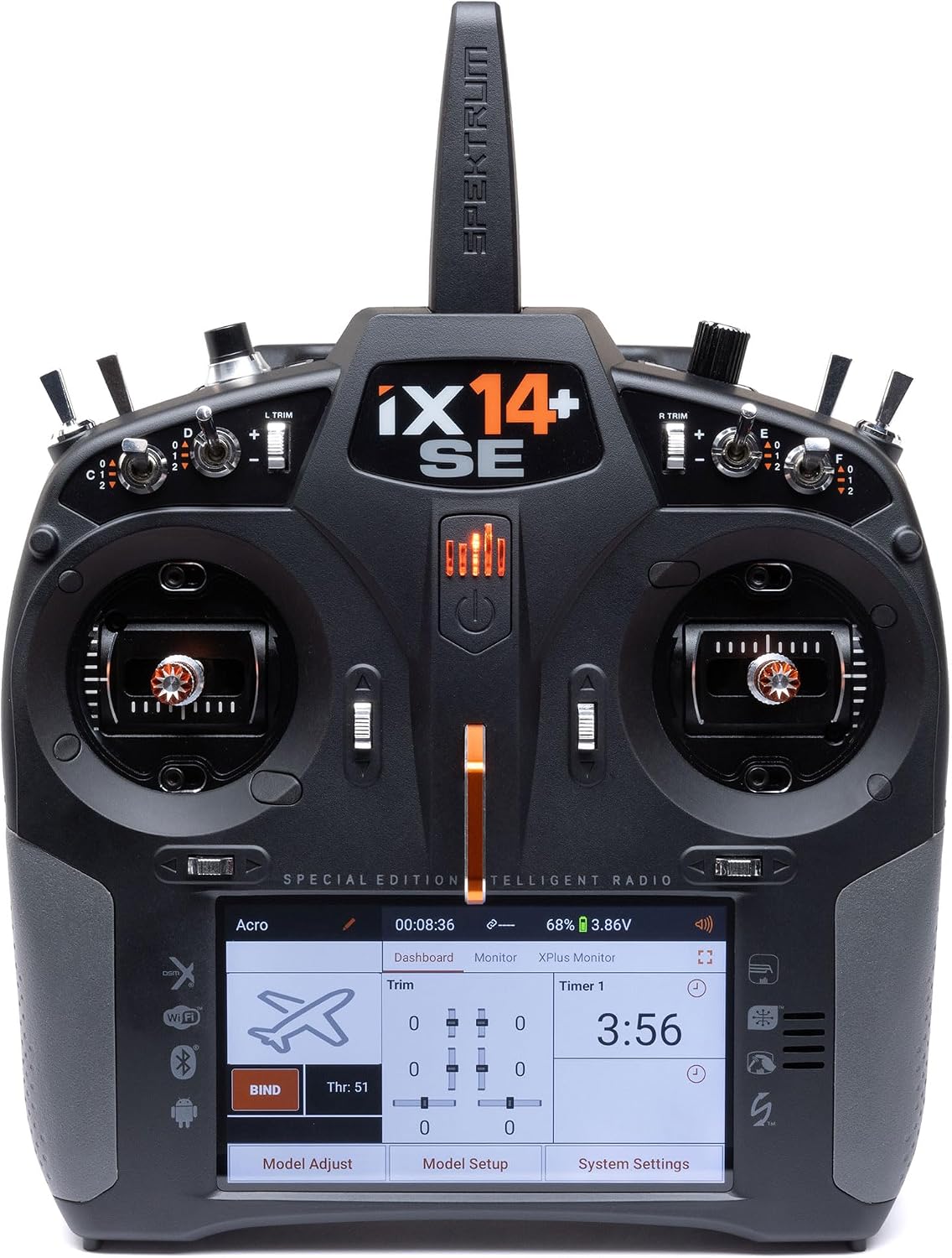 Detalle de Spektrum iX14+SE SPMR14020EU – 20-kanałowa aparatura z gimbalami Hall