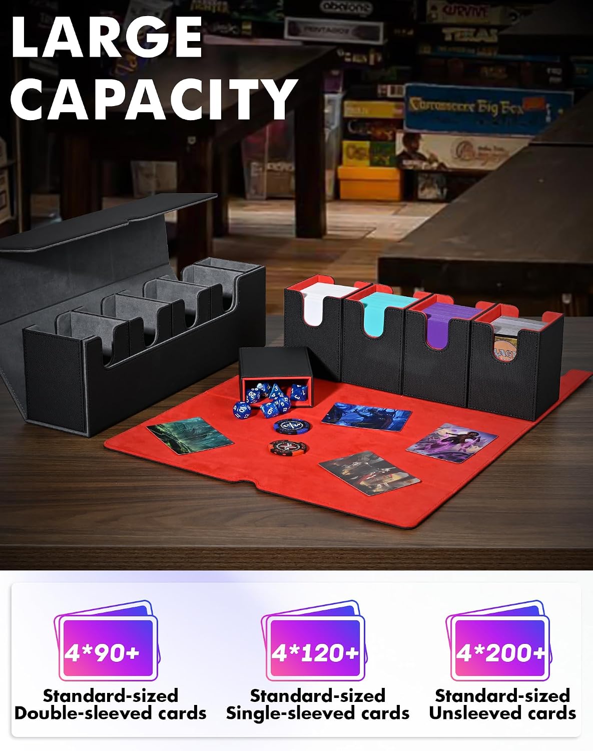 Detalle de UAONO Sammelkartenbox 5‑in‑1 für MTG 🎴